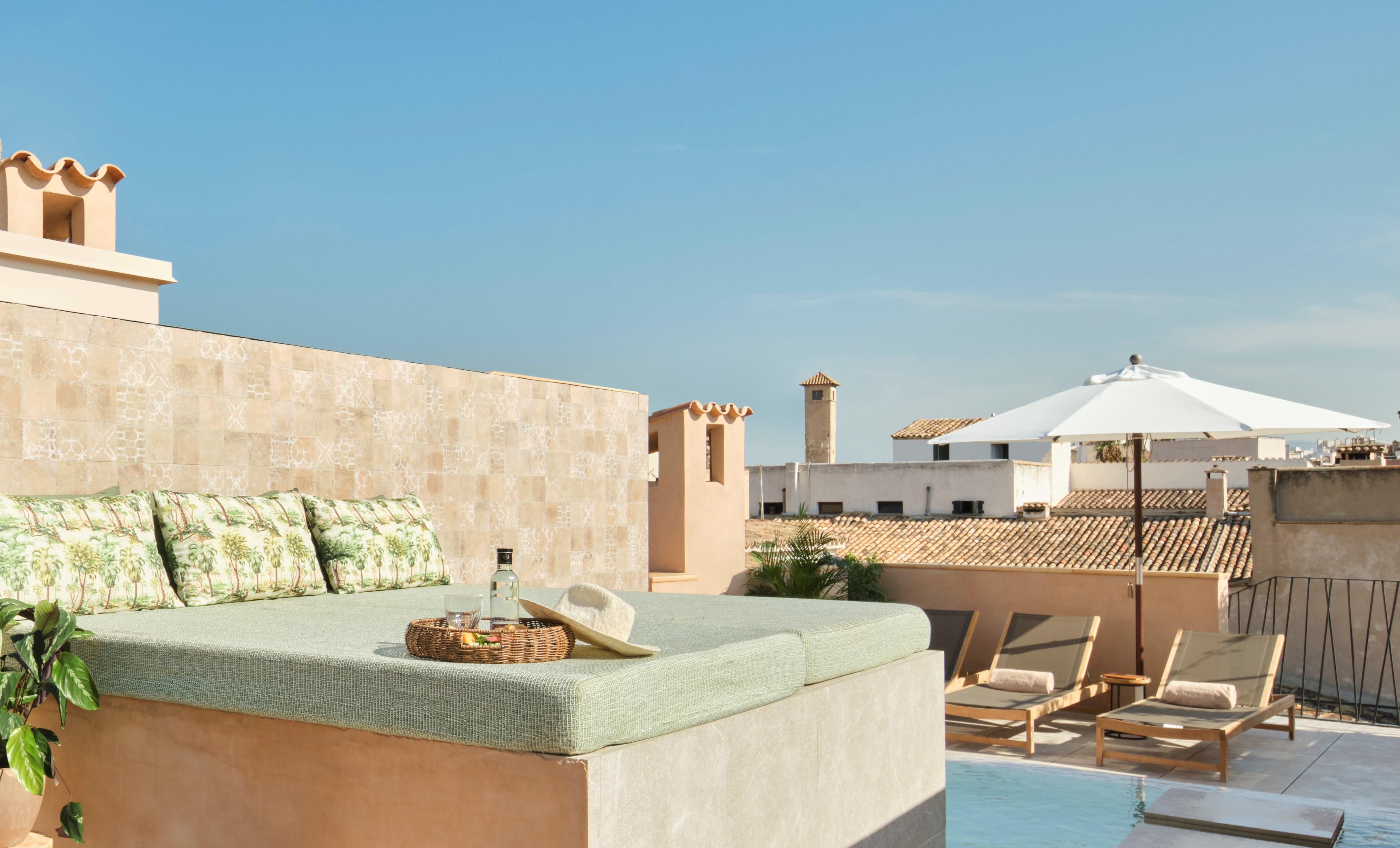 Hotel Antigua Palma - Casa Noble Bagian luar foto Rooftop terrace at the Hotel Villa Bonita