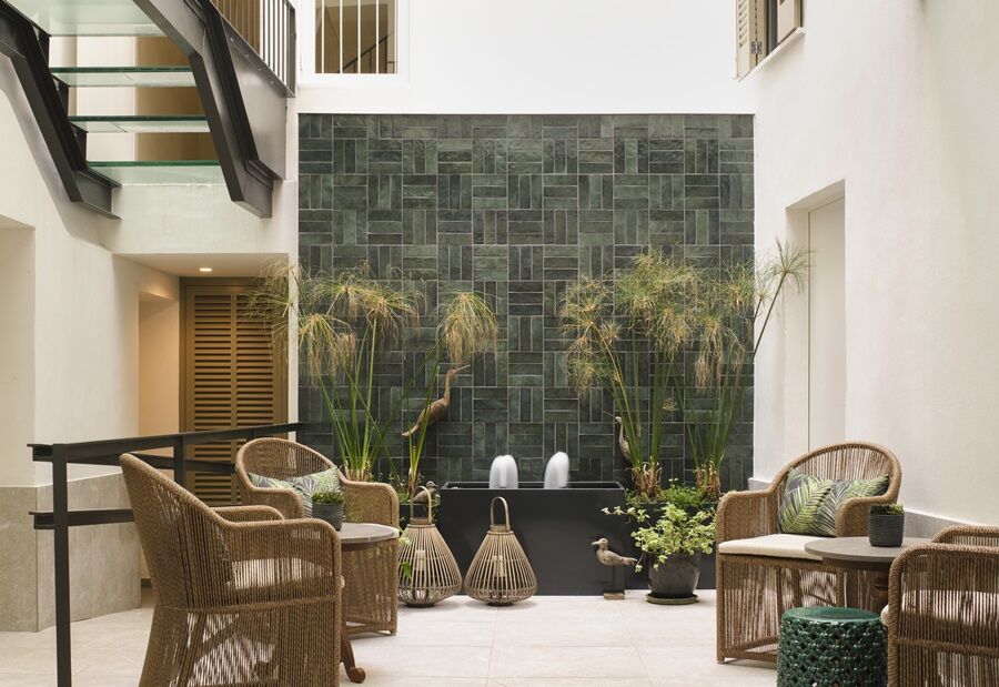 Hotel Antigua Palma - Casa Noble Bagian luar foto Interior courtyard